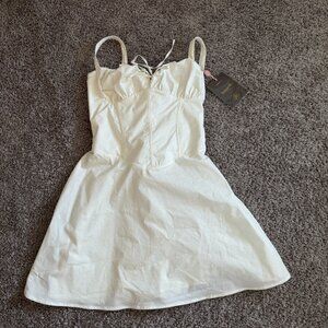 HOUSE OF CB 'Carlotta' White Corset Mini Dress NWOT